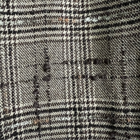 Alice + Olivia Brown Tweed Plaid Flared Leg Pants. Size 0 - Picture 10 of 11